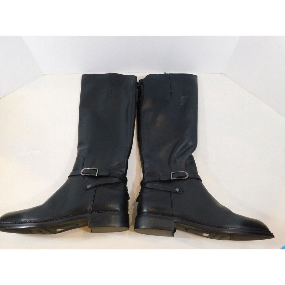 Franco Sarto Hadley Inside Zip  Knee High Boots 8.5 M Black Leather